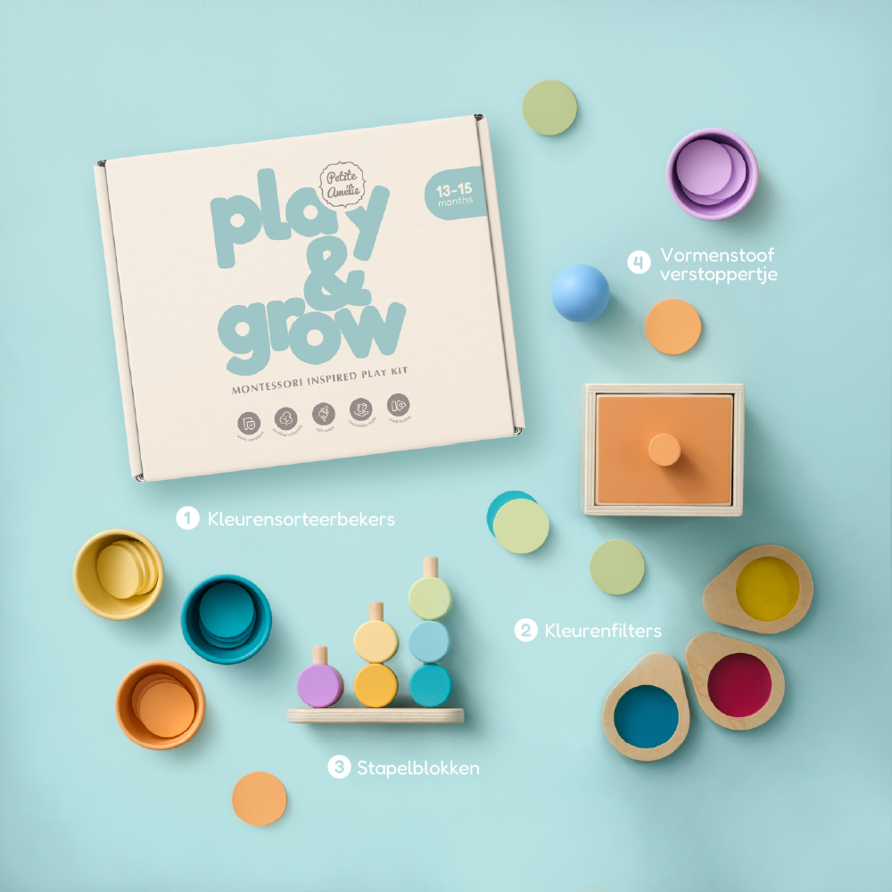Petite Amélie Coffret de jouets Montessori | Kit de jeu d'éveil éducatif en bois certifié FSC | Apprentissage sensoriel | 13-15 mois (Petite Amélie) - Image 10