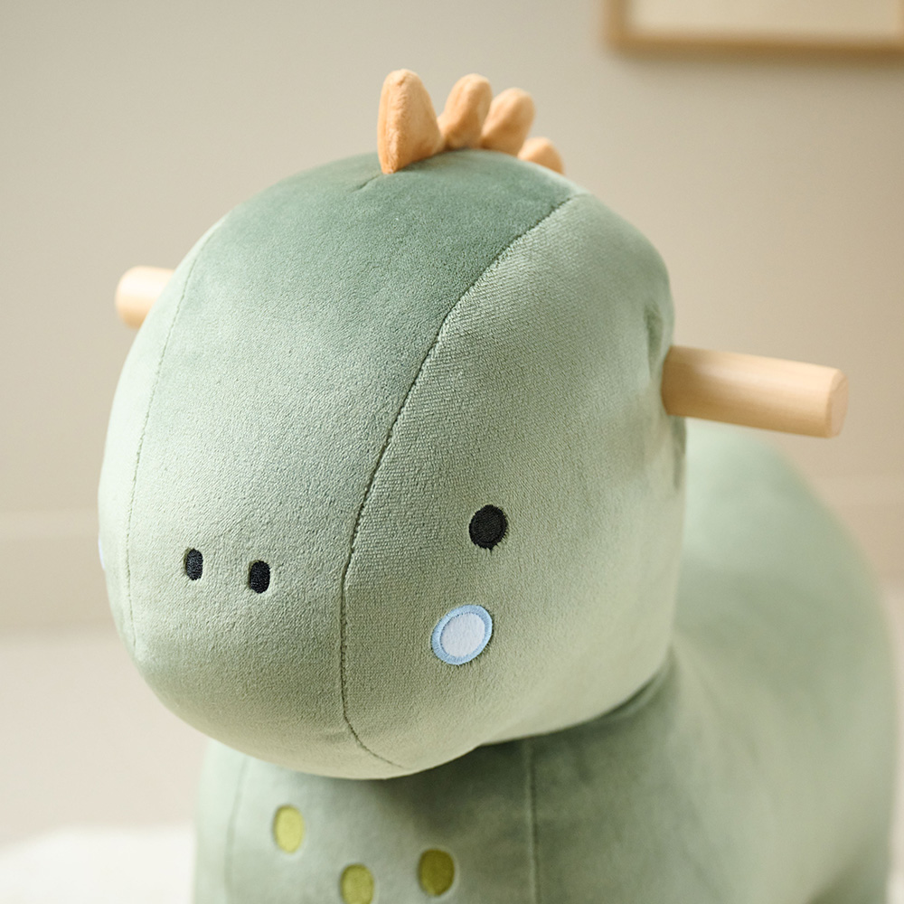 Petite Amélie | Cheval à bascule DINO | Jouet enfant 12 mois | Polyester rembourré et bois | Vert | Design dinosaure (Petite Amélie) - Image 4