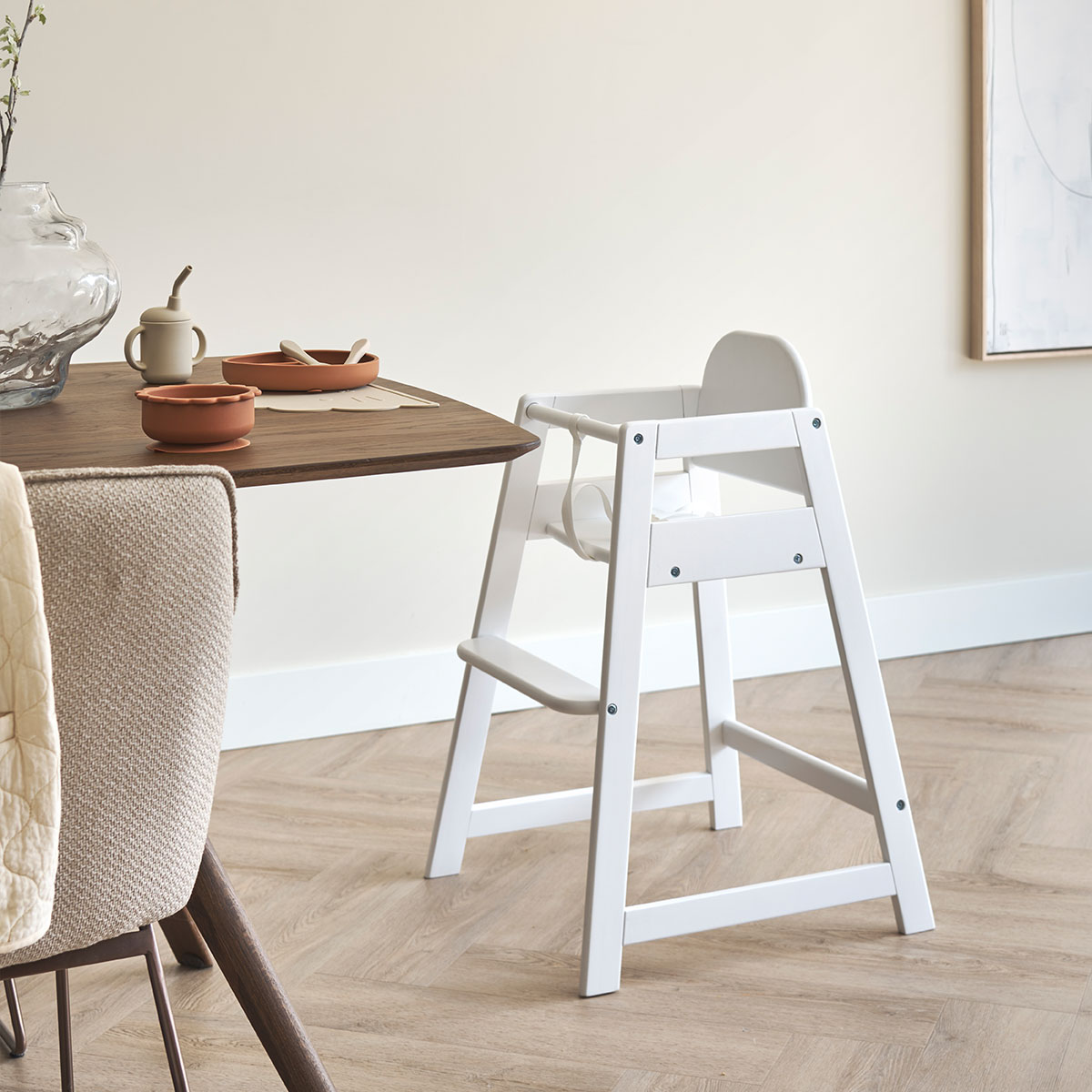 Petite Amélie Chaise haute enfant Milo | Bois de hêtre massif | Blanc | 80 cm (Petite Amélie) - Image 3