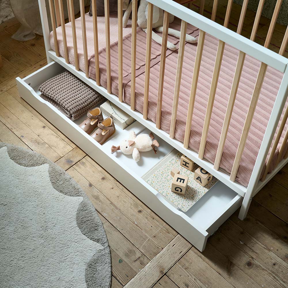Table à langer «HÊTRE» en bois foncé pour bébé ✔️ Petite Amélie