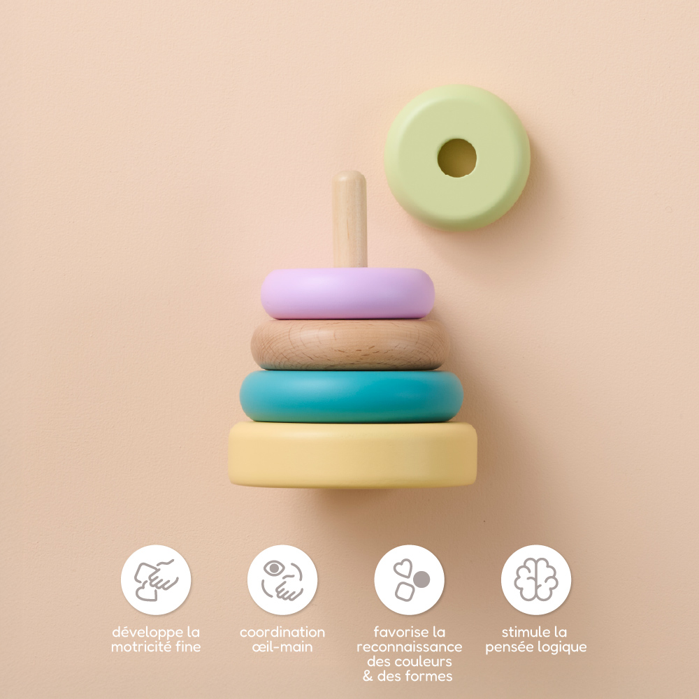 Petite Amélie Coffret de jouets Montessori | Play & Grow | Bois FSC et silicone | 10-12 mois | Kit d'éveil sensoriel pour bébé (Petite Amélie) - Image 3