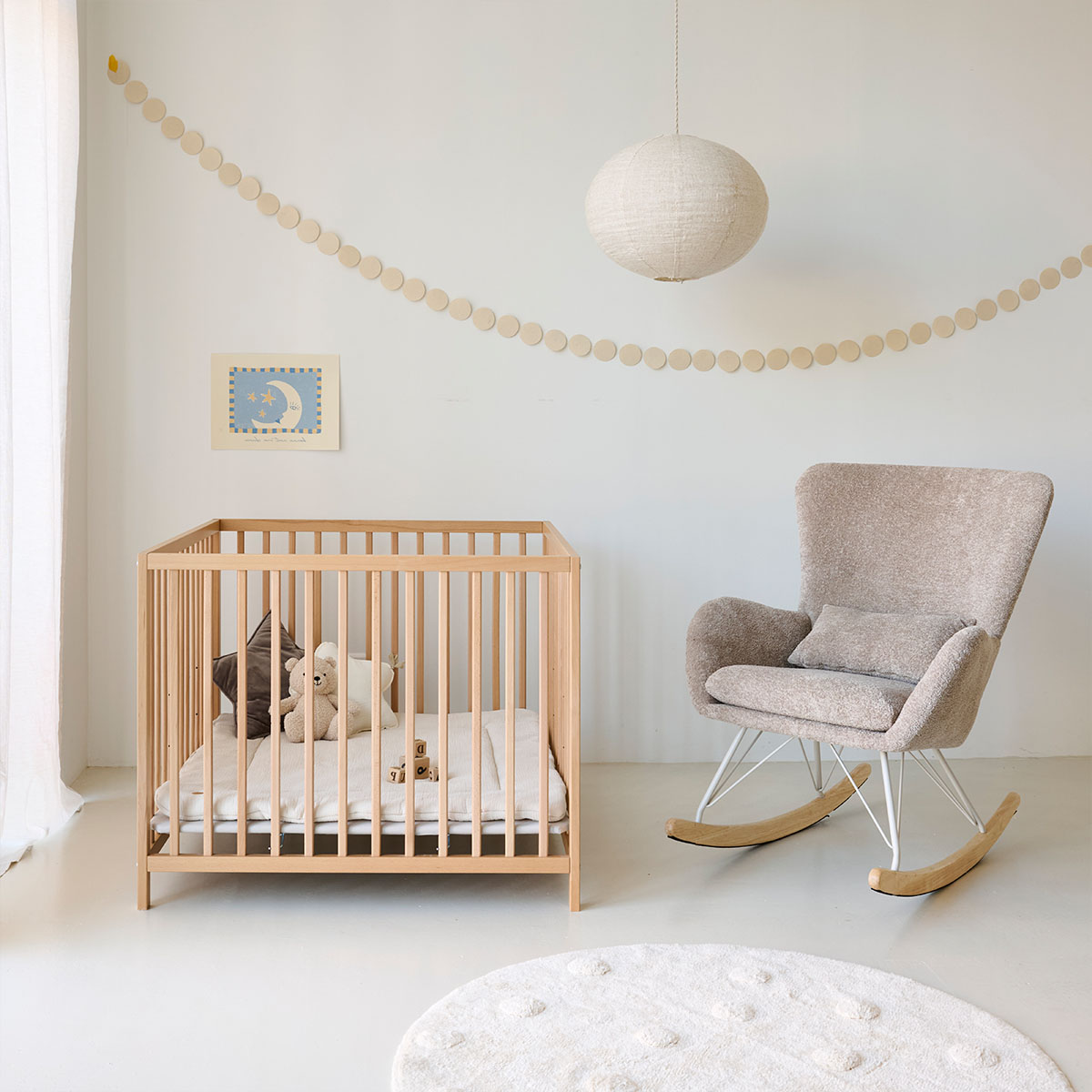 Petite Amélie Parc Bébé | Nois | Hêtre Massif | Naturel | 95x95 cm | Réglable en hauteur | Sécurisé pour enfant jusqu'à 24 mois ou 15 kg (Petite Amélie) - Image 6