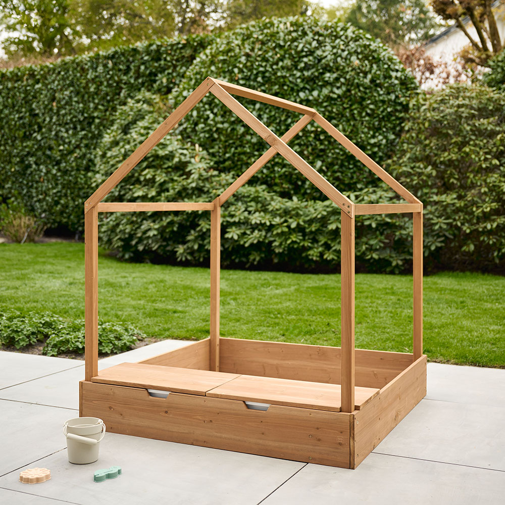 Petite Amélie | Cabane de jardin pour enfant avec bac à sable | Collection Provence | Bois FSC résistant | Cabane en bois rustique pour extérieur (Petite Amélie) - Image 5