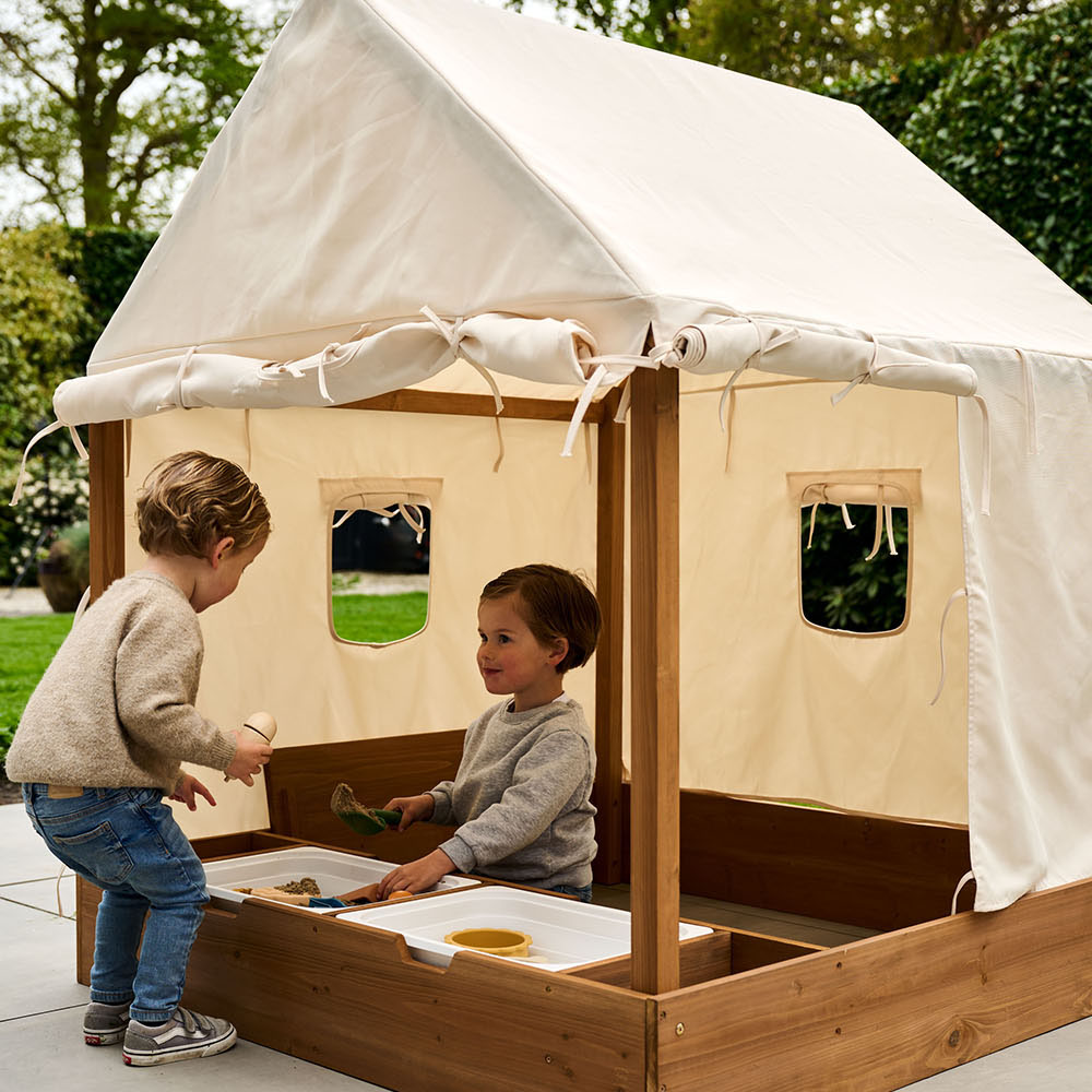Petite Amélie | Cabane de jardin pour enfant avec bac à sable | Collection Provence | Bois FSC résistant | Cabane en bois rustique pour extérieur (Petite Amélie) - Image 2