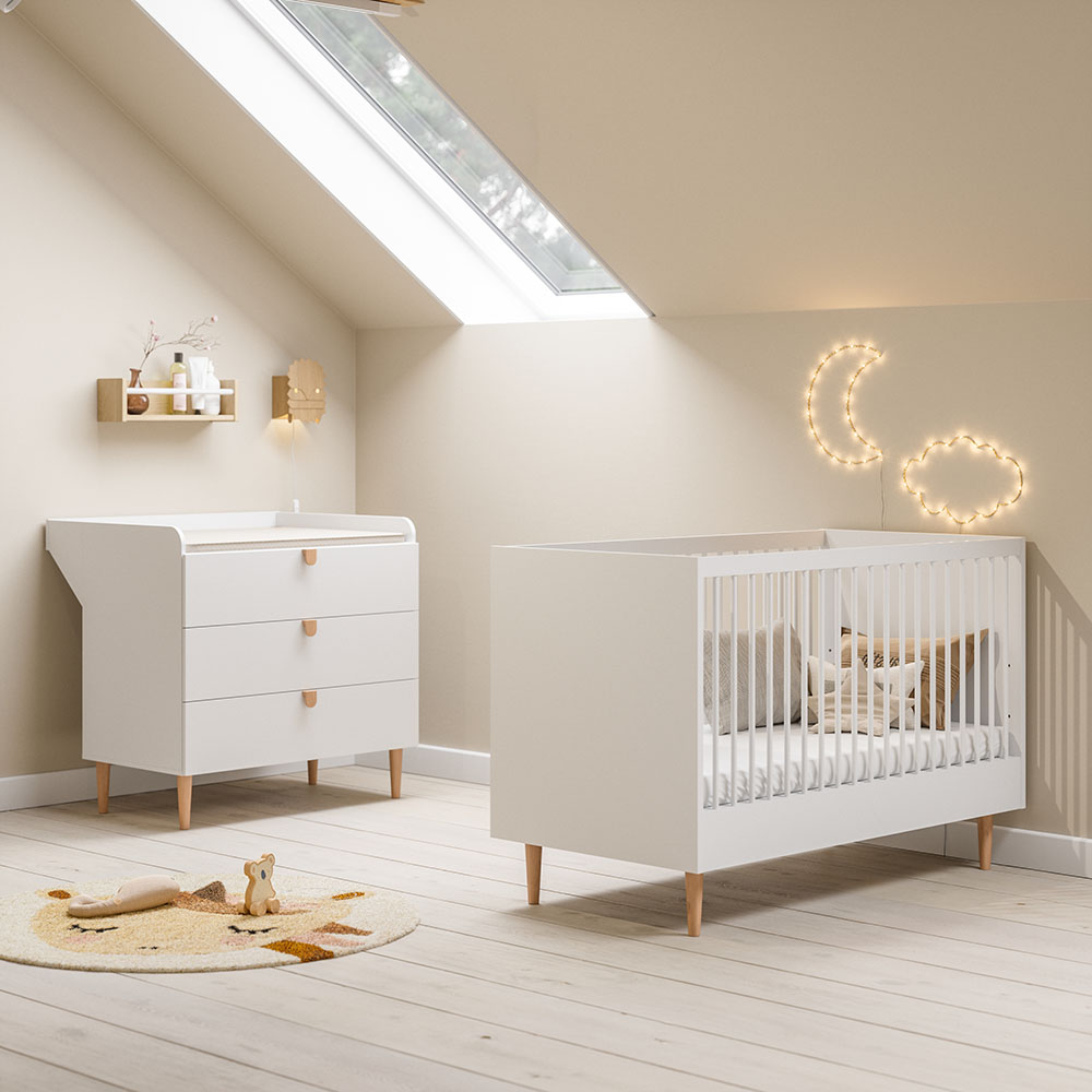 Chambre bébé évolutive «Étoile» 2 éléments | Blanc