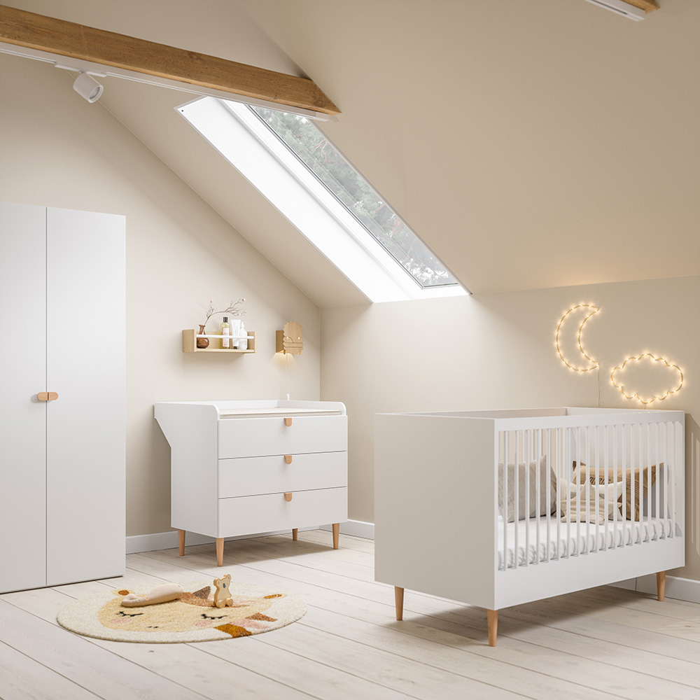 Chambre bébé évolutive «Étoile» 3 éléments | Blanc