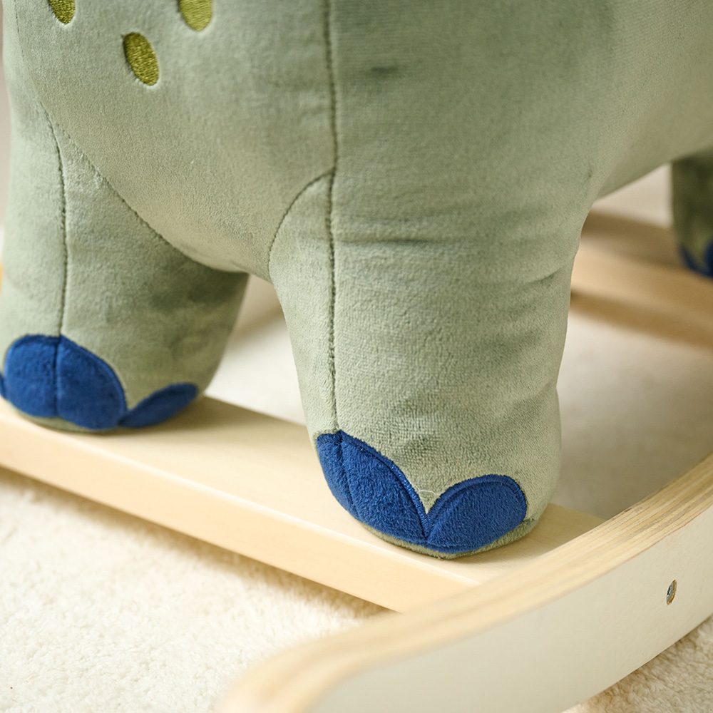 Petite Amélie | Cheval à bascule DINO | Jouet enfant 12 mois | Polyester rembourré et bois | Vert | Design dinosaure (Petite Amélie) - Image 7