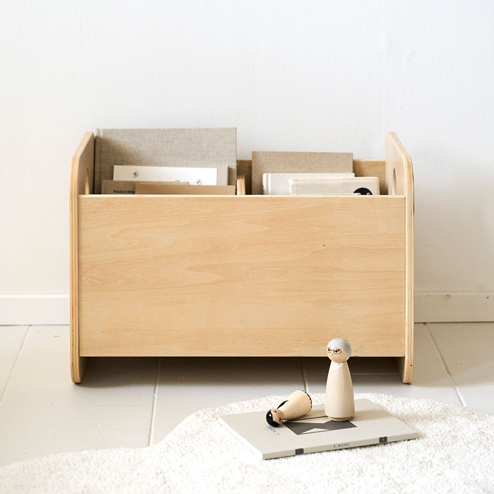 Petite Amélie Coffre à jouets Montessori | Ellipse | Bois | Naturel | Design ouvert et bas | Deux compartiments de rangement séparés (Petite Amélie) - Image 5