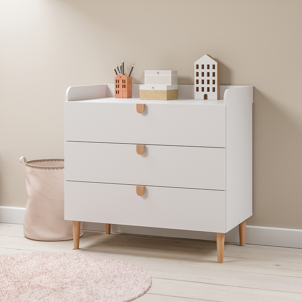 Commode à langer avec extension ETOILE | blanche