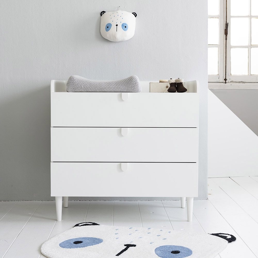Commode à langer avec extension ETOILE | blanche
