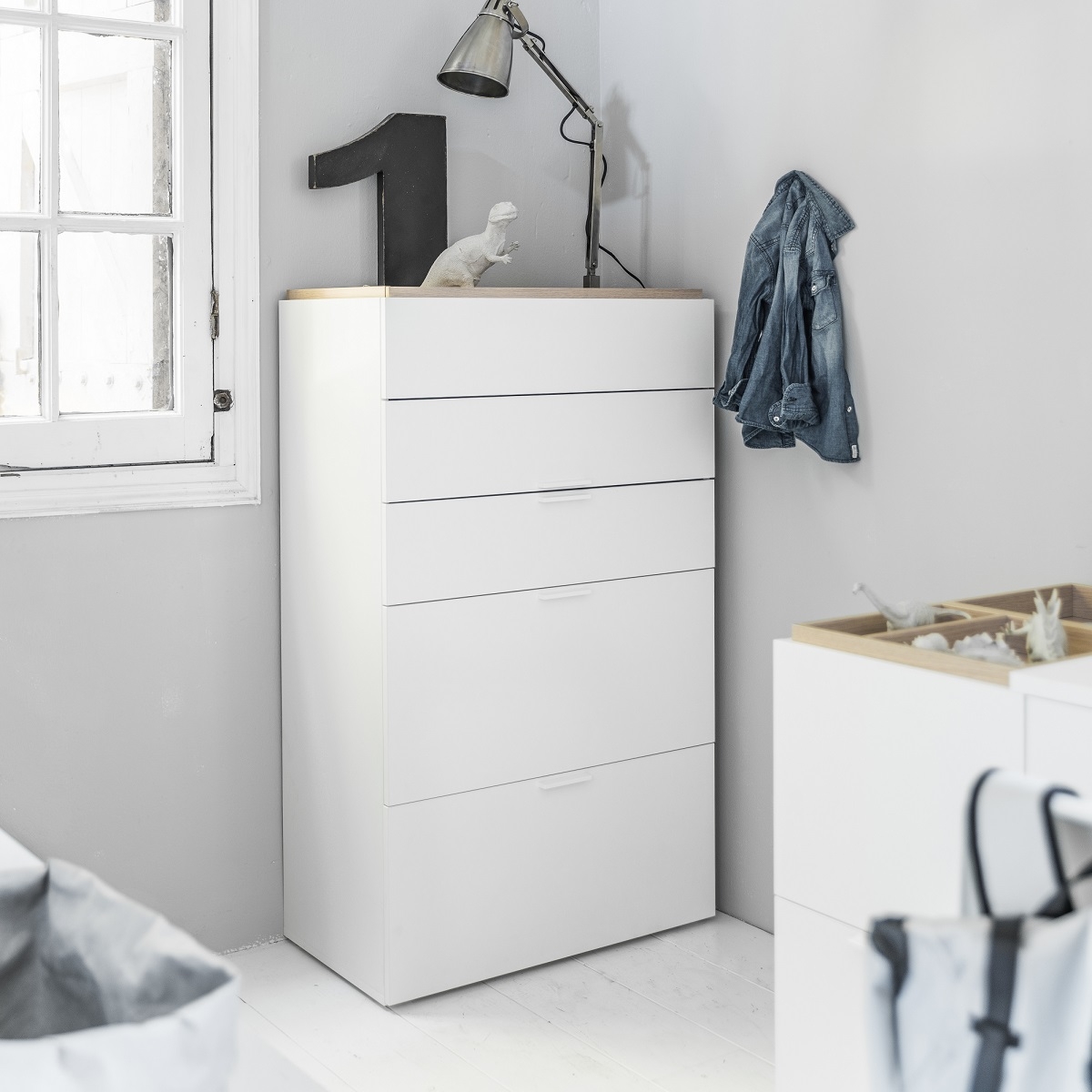 Commode pour enfant haute «JUNIOR» | Blanc