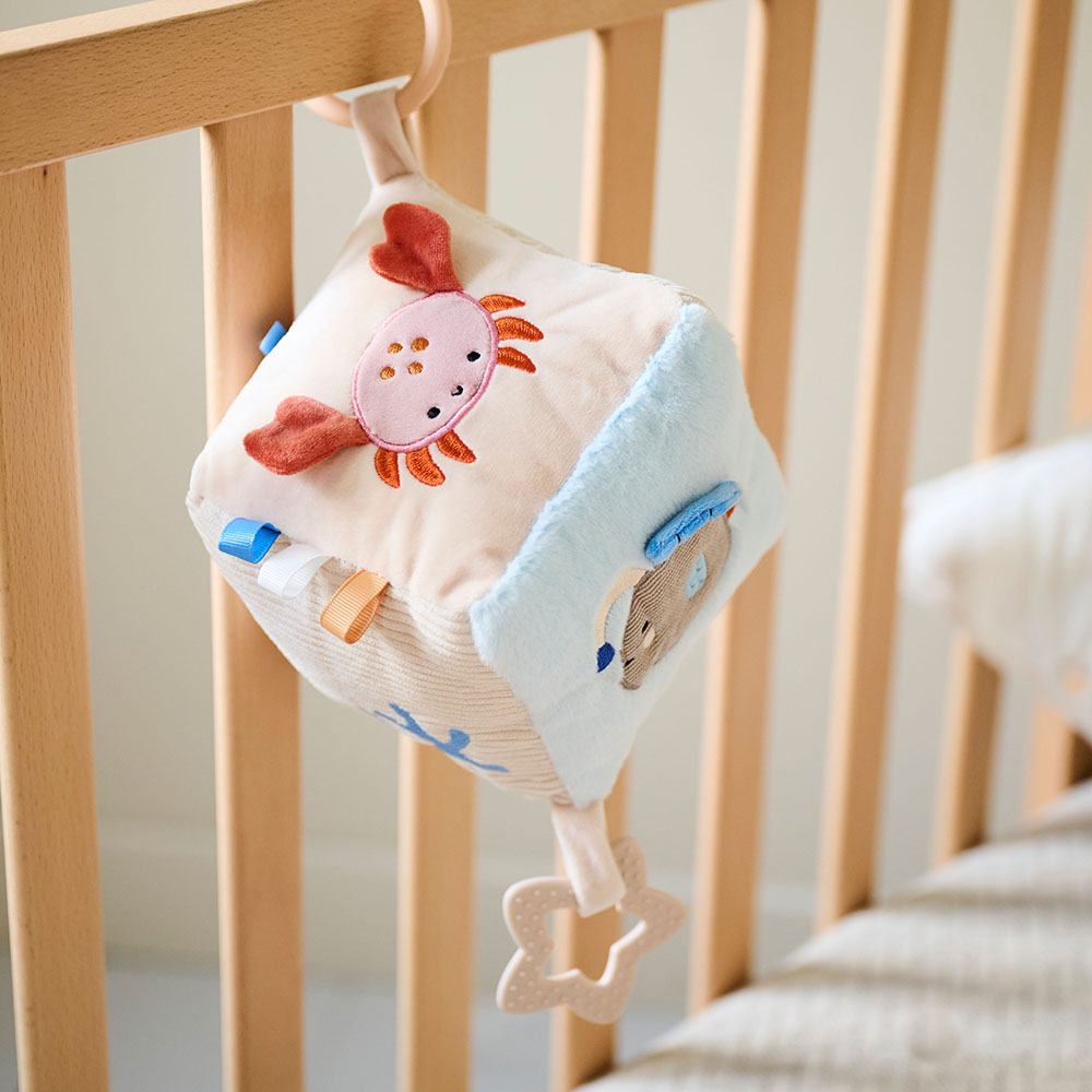 Cube D'activité Bébé En Peluche «Océan» | Beige (Petite Amélie) - Image 2