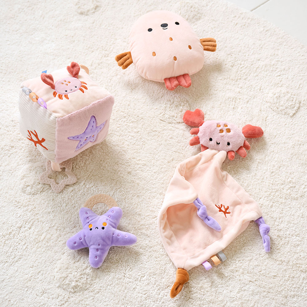 Petite Amélie | Cube d'activité bébé en peluche Océan | Sensoriel | Pêche | 13x13x13 cm (Petite Amélie) - Image 4