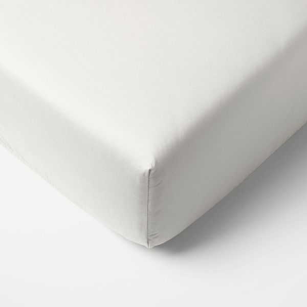 Drap-housse en jersey de coton biologique 140 x 200 cm | Blanc