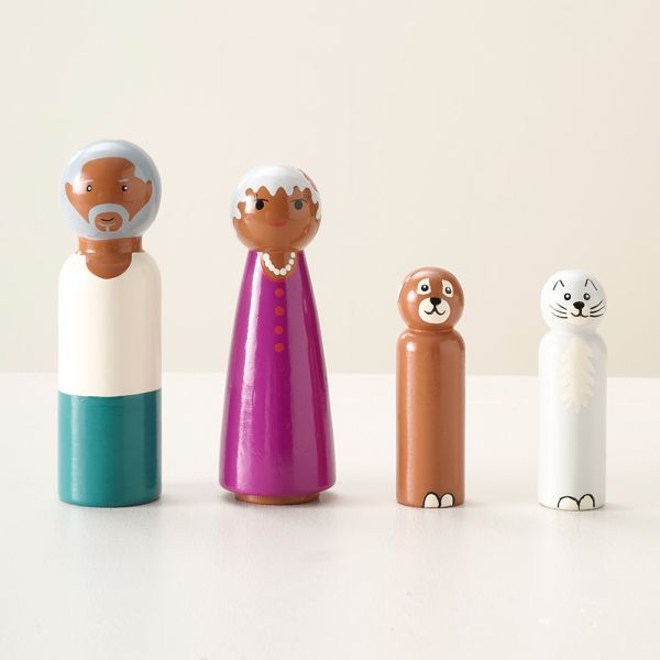 Figurines pour maison de popées | «Ma Grande Famille Bougainville»