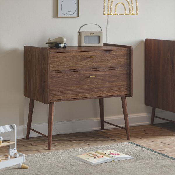 COMMODE 2 TIROIRS «ROSEAU» | NOYER