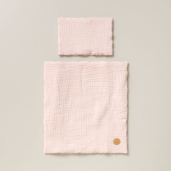 Accessoire poupee parure de lit et rose par Petite Amélie