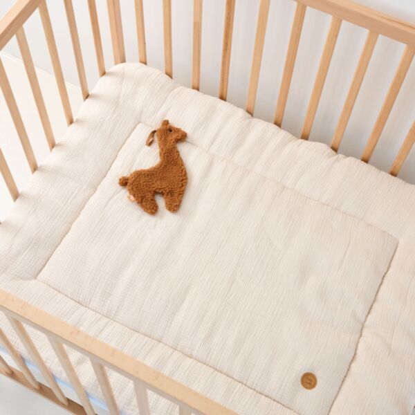 Tapis de parc 75 x 95 cm | Gaze de coton biologique | Beige