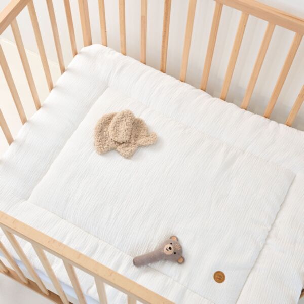 Tapis de parc 75 x 95 cm | Gaze de coton biologique | Blanc