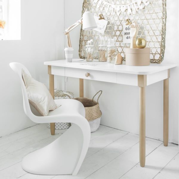 bureau coiffeuse enfant blanc bois bocca Petite Amélie