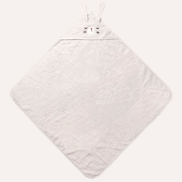 CAPE DE BAIN BÉBÉ LAPIN «LAPI» | 75 X 75 CM | BEIGE