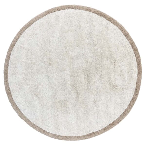 Tapis enfant lavable | Rond ø120 cm | Beige et taupe