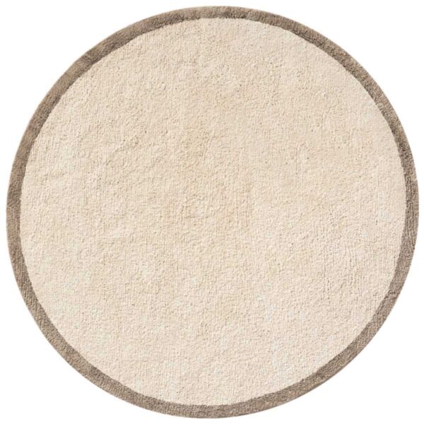 Tapis enfant lavable | Rond ø120 cm | Beige et taupe