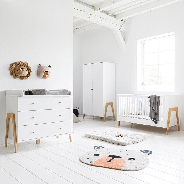 Lit enfant extensible «BRUME» en blanc ✔️ Petite Amélie