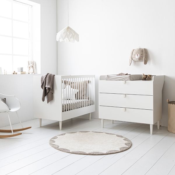 chambre bebe lit evolutif commode blanc etoile Petite Amélie