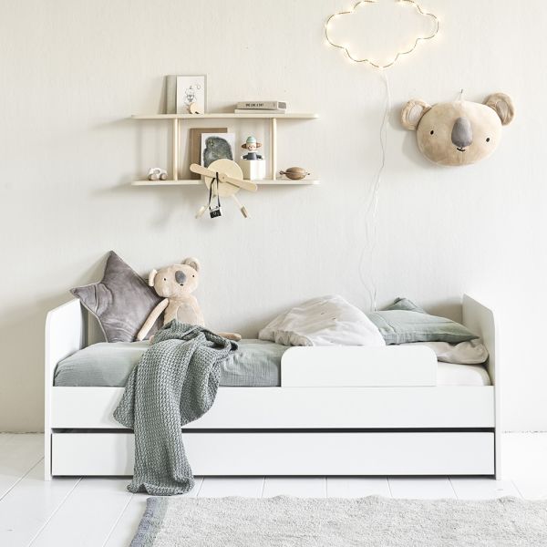 chambre enfant lit enfant blanc bois nuage 140x70 Petite Amélie
