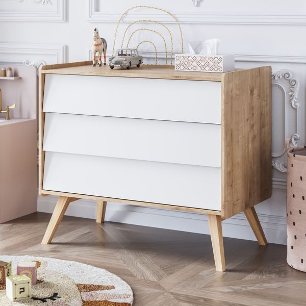 Commode bébé «Vintage» - Blanche