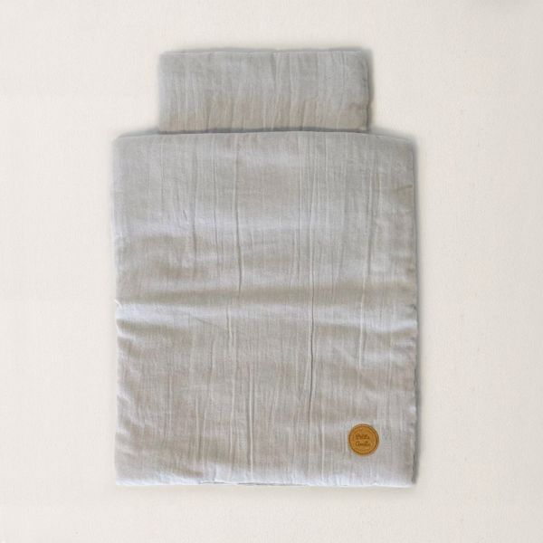 couverture couette pour poupee gris Petite Amélie