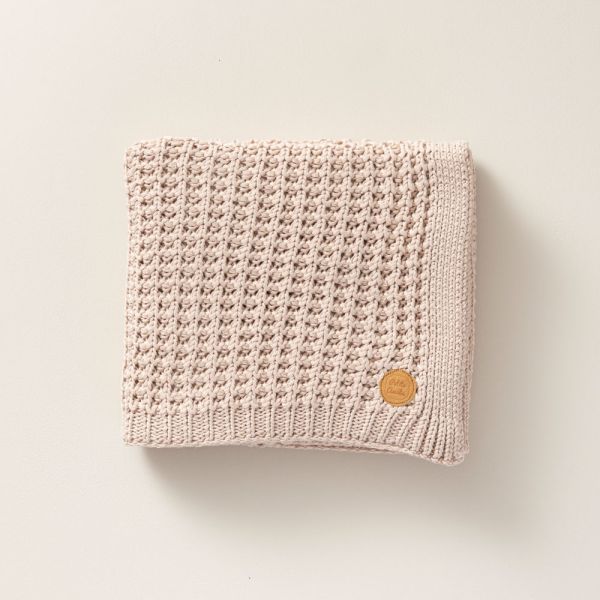 couverture bebe sable coton tricote 80x100 Petite Amélie