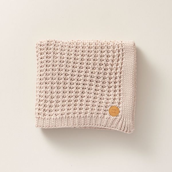 couverture bebe sable coton tricote 80x100 Petite Amélie
