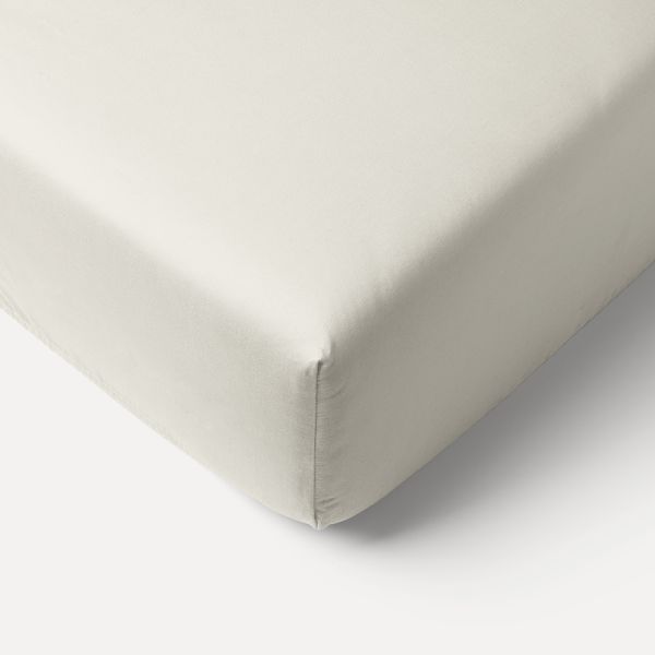 Drap housse 60x120 cm en ivoire en coton biologique par Petite Amélie