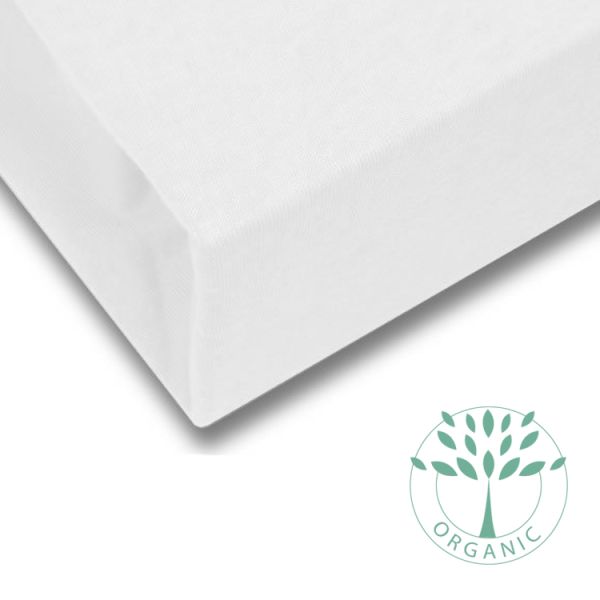 drap housse coton biologique blanc