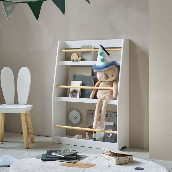Étagère murale à livres enfant Montessori | Blanc