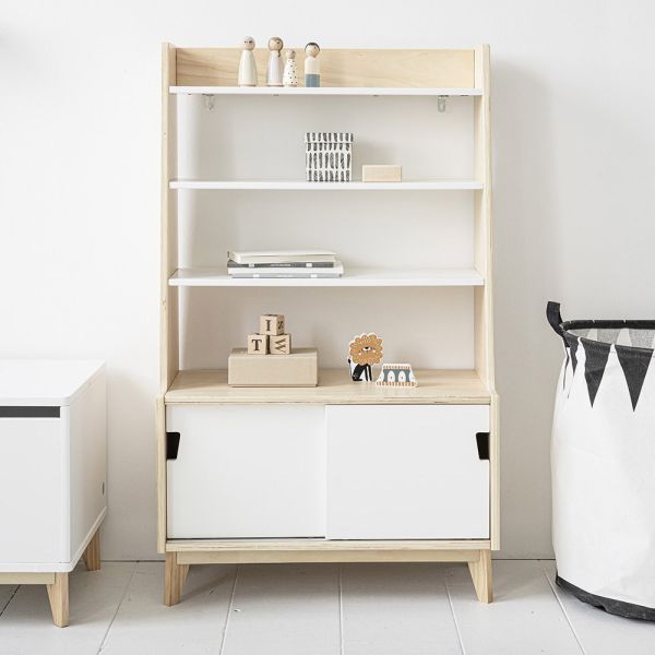 etagere livre jouet enfant bois blanc Petite Amélie