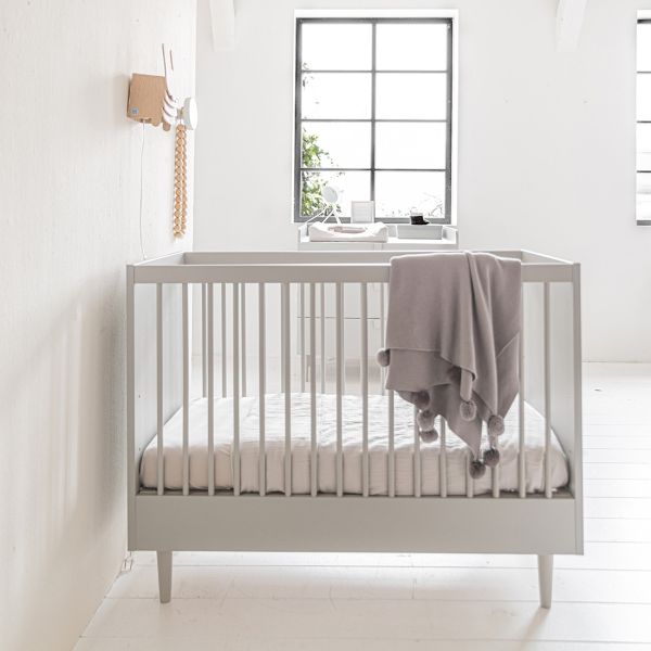 Lit bébé évolutif 70x140cm ETOILE | gris