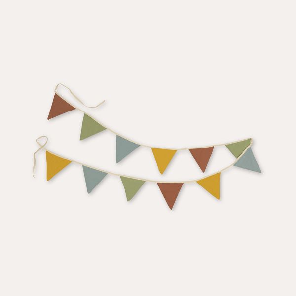GUIRLANDE DE FANIONS «LEO» | 400 CM | MULTICOLORE