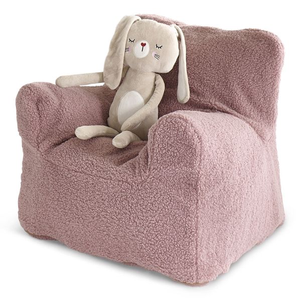 Fauteuil club enfant bouclé | XL | Rose