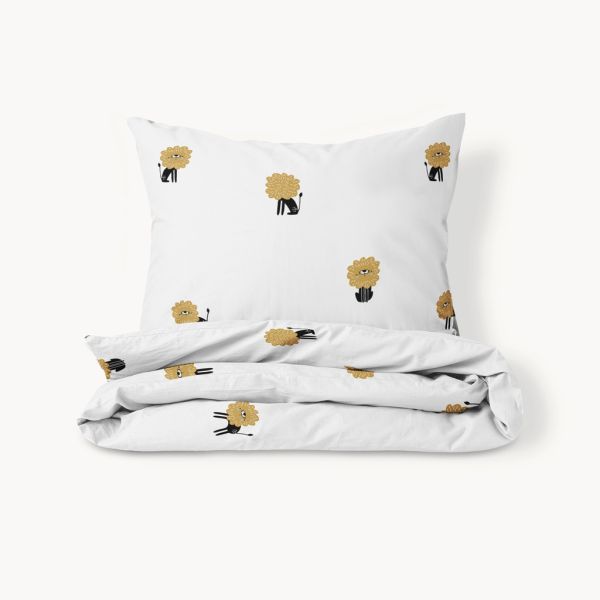 housse de couette enfant blanc leo