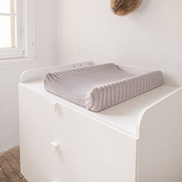 housse matelas a langer coton bio gris Petite Amélie