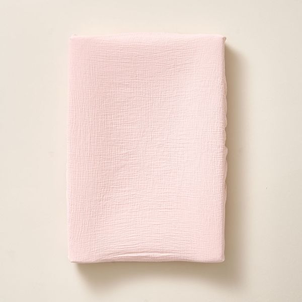 P'tit Basile - Drap Housse 60x120 cm bébé Enfant 100% Coton Bio - Rose  Pétale - pour