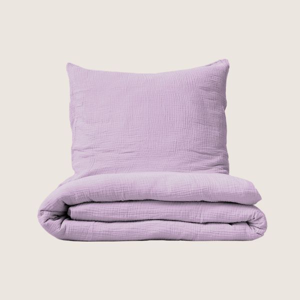 Housse de couette 120 x 150 cm couleur violet pour enfant par Petite Amélie