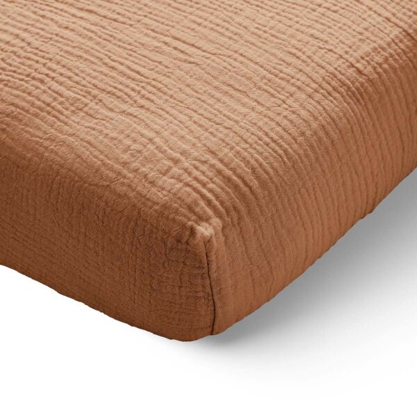 DRAP HOUSSE 70 x 140 cm | CARAMEL | 100% GAZE DE COTON BIOLOGIQUE