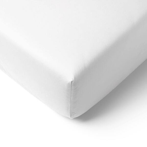 Drap-housse en jersey de coton biologique 140 x 200 cm | Blanc