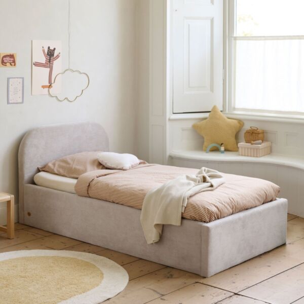 Lit enfant matelassé «Leandre» | 80 x 160 cm | Beige