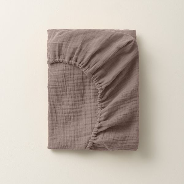 linge de lit prune gaze de coton Petite Amélie