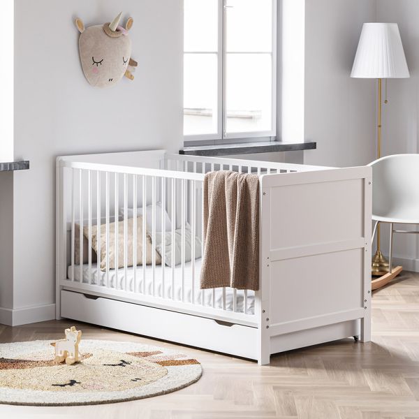 Lit évolutif pour bébé 70x140 cm Aurore en blanc par Petite Amélie